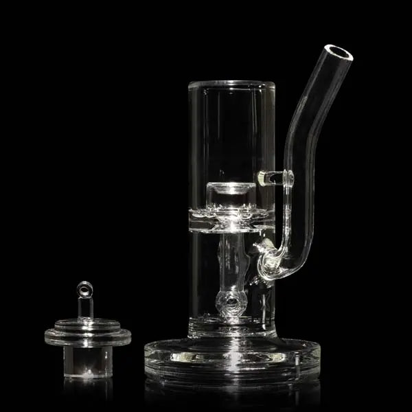 Milkyway Aqua Column 5-Inch Glass Hash Rig for Concentrates - open top