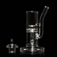 Milkyway Aqua Column 5-Inch Glass Hash Rig for Concentrates - open top