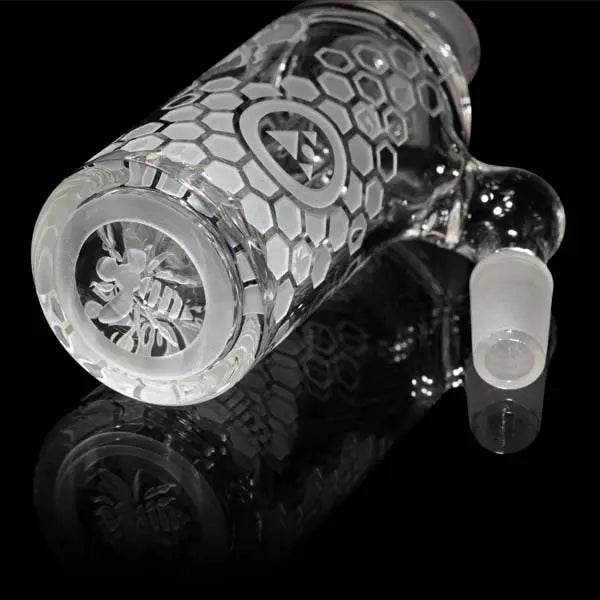 Milkyway Glass Bee Hive Wet Ash Catcher for Bongs -clear bottom side