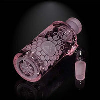 Milkyway Glass Bee Hive Wet Ash Catcher for Bongs -pink botom side