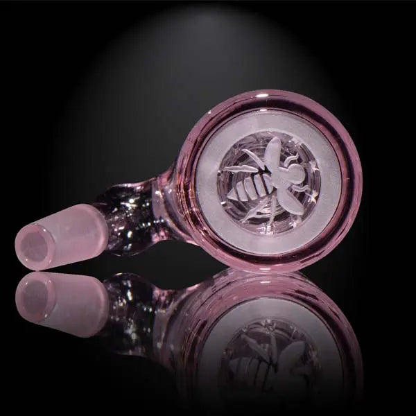 Milkyway Glass Bee Hive Wet Ash Catcher for Bongs -pink botom