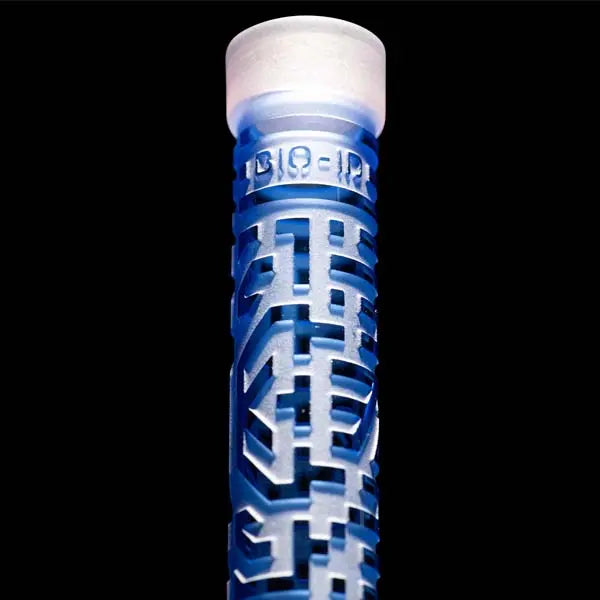 Milkyway Glass Bio-ID 7-inch light blue beaker bong with premium glass design - neck