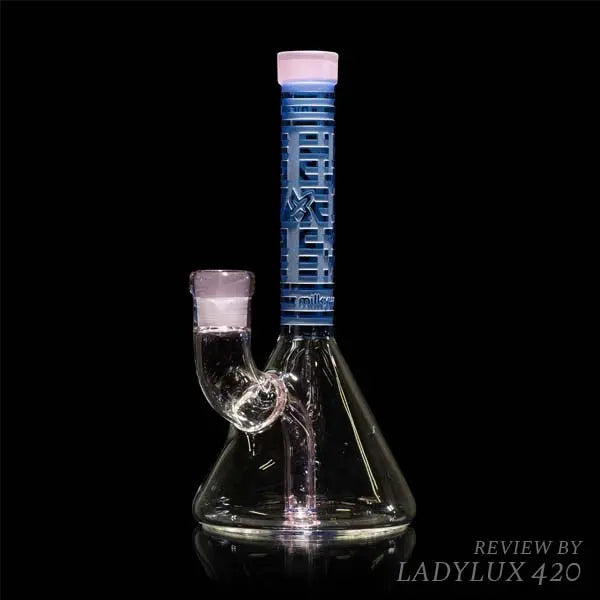 Milkyway Glass Bio-ID 7-inch light blue beaker bong with premium glass design