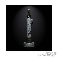 Milkyway Glass Femme Samurai 16-inch dab rig with artistic etched design and perc system