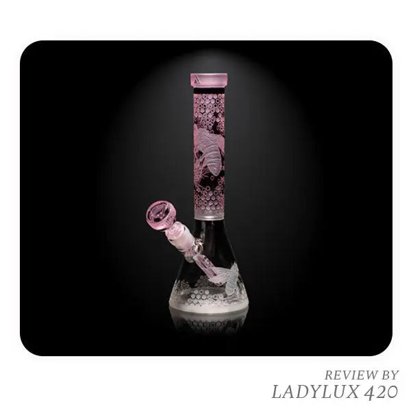 Glass Apiary Milkyway Glass Mini Apiary 11″ Beaker Bong - Pink Colour – We Are Lux