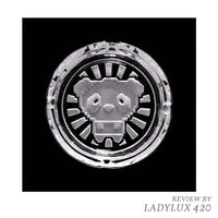 Milkyway Glass Pixel Panda Ashtray with colorful pixel art design and durable glass build