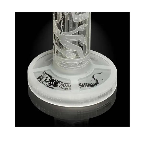 Milkyway Glass Space Odyssey Area 51 clear bong UFO alien design water pipe - foot