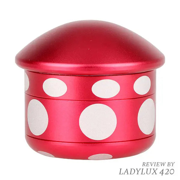 Mushroom shaped aluminium 4 piece 1.8 inch grinder with fast shipping Australia-wide - red
