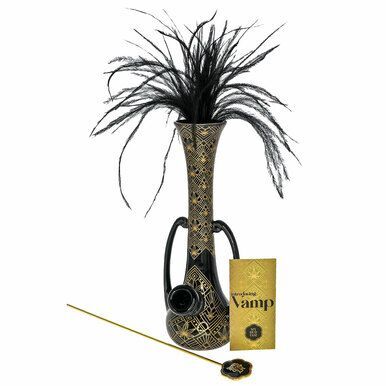 My Bud Vase Vamp Bong with Ostrich Feather – fast shipping Australia-wide
