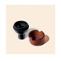 NWTN Home Beacon Ashtray modern minimalist design sleek tabletop smoking accessory - baltic amber - open