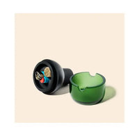 NWTN Home Beacon Ashtray modern minimalist design sleek tabletop smoking accessory - emerald - open accessories