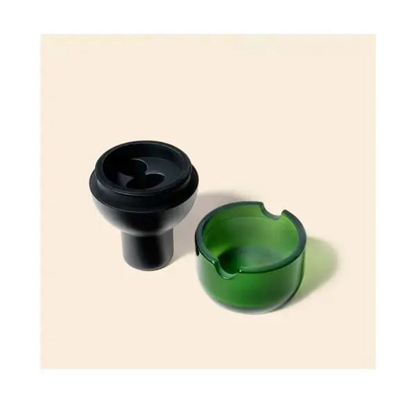 NWTN Home Beacon Ashtray modern minimalist design sleek tabletop smoking accessory - emerald - open