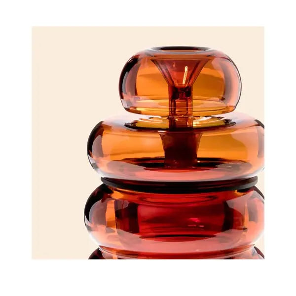 NWTN Home Bolla Gravity Bong premium glass water pipe for smooth smoking - baltic amber close