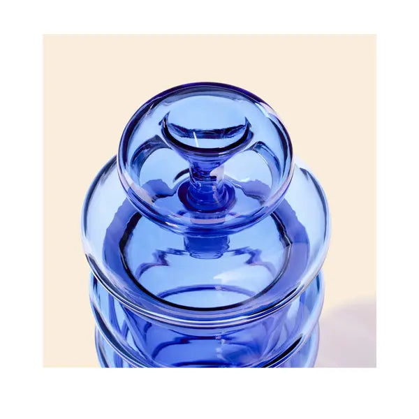 NWTN Home Bolla Gravity Bong premium glass water pipe for smooth smoking - lapis top