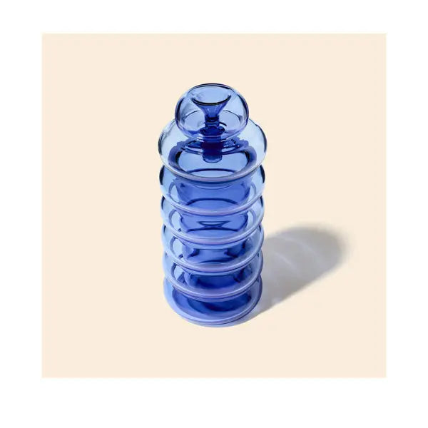 NWTN Home Bolla Gravity Bong premium glass water pipe for smooth smoking - lapis top