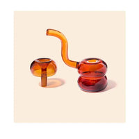 NWTN Home Bollo glass bubbler for smooth dry herb smoking - baltic amber   apart