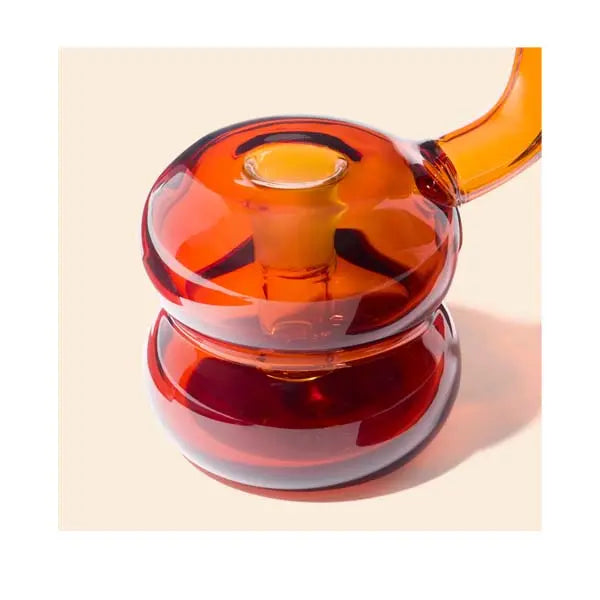 NWTN Home Bollo glass bubbler for smooth dry herb smoking - baltic amber   close
