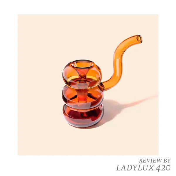 NWTN Home Bollo glass bubbler for smooth dry herb smoking - baltic amber