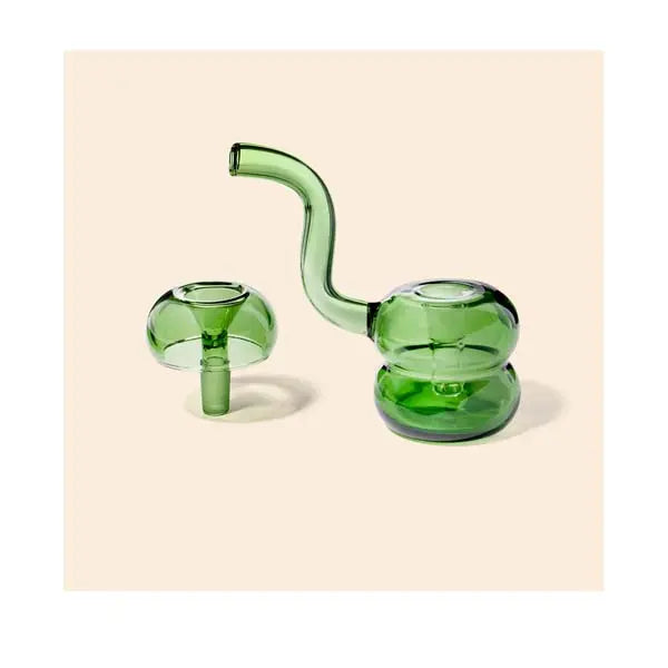 NWTN Home Bollo glass bubbler for smooth dry herb smoking - emerald apart