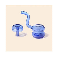 NWTN Home Bollo glass bubbler for smooth dry herb smoking - lapis apart