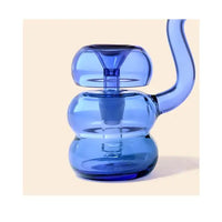 NWTN Home Bollo glass bubbler for smooth dry herb smoking - lapis side