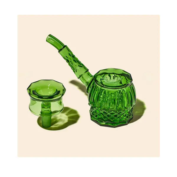 NWTN Home Highball Bubbler – Premium Glass Water Pipe for Smooth Smoking - emerald apart