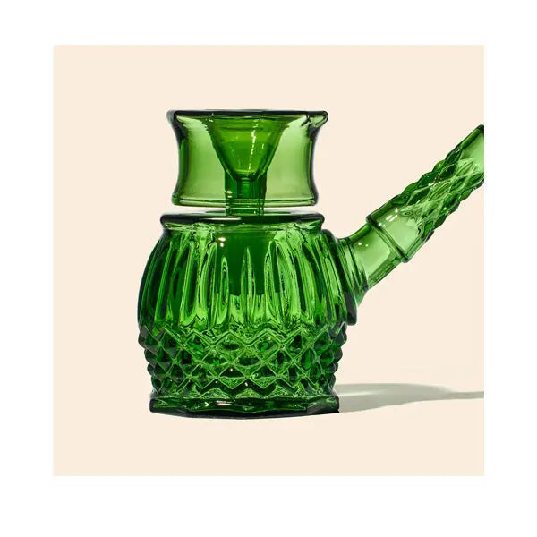 NWTN Home Highball Bubbler – Premium Glass Water Pipe for Smooth Smoking - emerald close