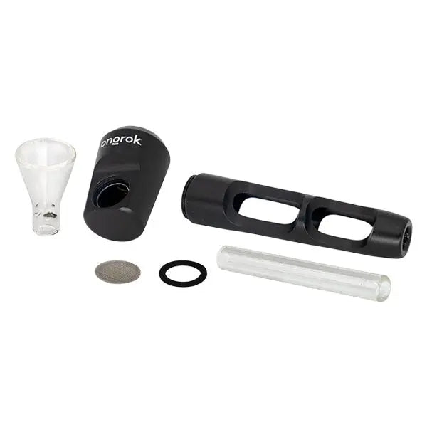 Ongrok aluminium & glass spoon pipe gunmetal – fast shipping Australia-wide - parts