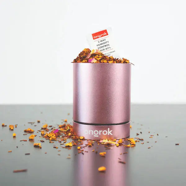 Ongrok Metal Storage Jar 14g 180ml - Fast Shipping Australia-Wide Secure Airtight Container - pink humidity