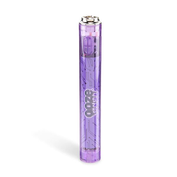 Ooze 400mAh Slim Clear Series 510 Vape Battery Purple