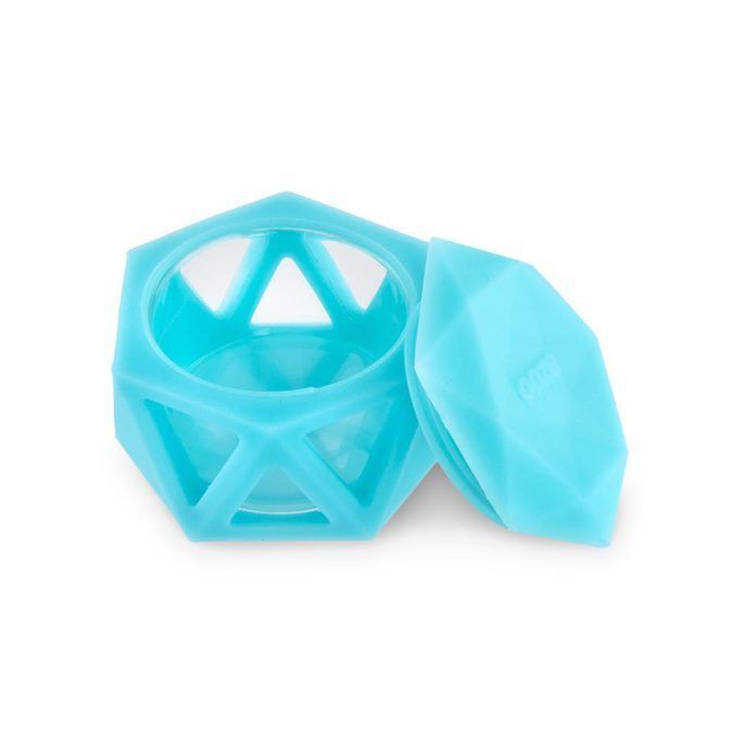 Ooze Geode Silicone & Glass Dab Container with fast shipping Australia-wide - blue