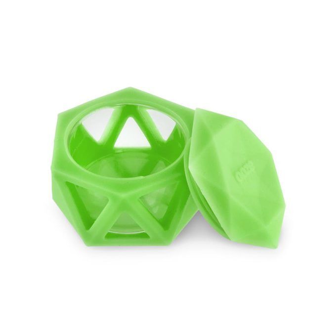 Ooze Geode Silicone & Glass Dab Container with fast shipping Australia-wide - green