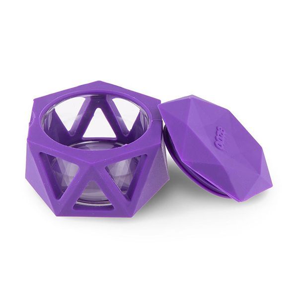Ooze Geode Silicone & Glass Dab Container with fast shipping Australia-wide - purple
