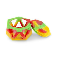 Ooze Geode Silicone & Glass Dab Container with fast shipping Australia-wide - red green