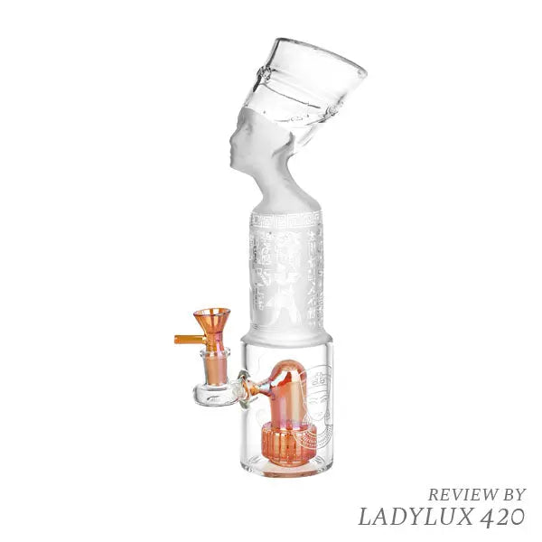 Pharoah Head frosted glass water pipe with fast shipping Australia-wide - left