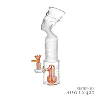 Pharoah Head frosted glass water pipe with fast shipping Australia-wide - left