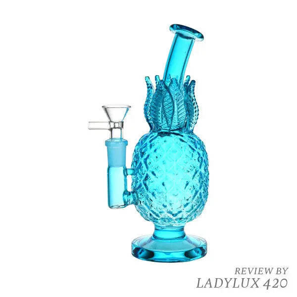 Pineapple Hospitality 7.75" Blue Glass Water Pipe with fast shipping Australia-wide
