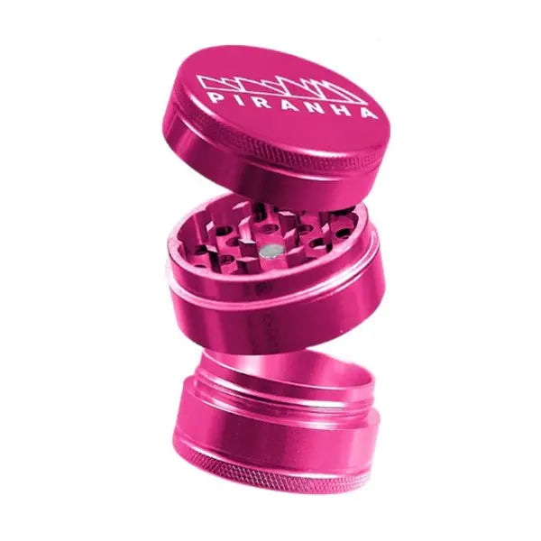 Piranha 3-Piece 2.0" Grinder with fast shipping Australia-wide – quality herb accessory - pink