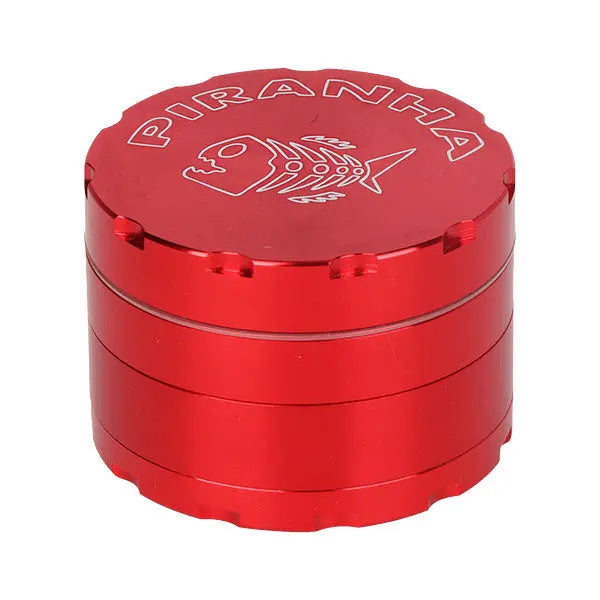 Piranha Retro 2.5" Red Aluminium Grinder – 4 Piece with fast shipping Australia-wide standing