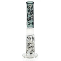 Prism Skull Honeycomb Water Pipe with White Collar – Fast shipping Australia-wide - back