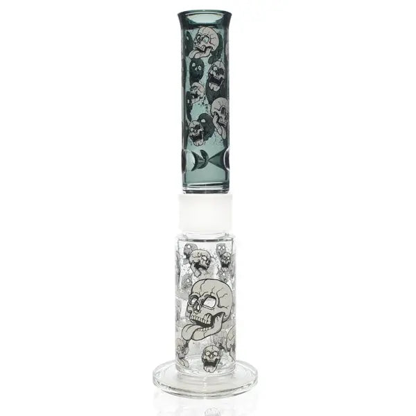 Prism Skull Honeycomb Water Pipe with White Collar – Fast shipping Australia-wide - back