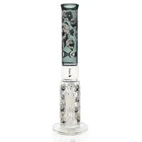 Prism Skull Honeycomb Water Pipe with White Collar – Fast shipping Australia-wide - side