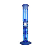 Pulsar 13.75" Hyperspace Matrix Perc Water Pipe blue glass bong with matrix percolator - front