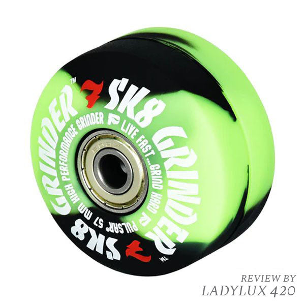 Pulsar SK8 Grinder UV Swirl – 3pc 2.2" with fast shipping Australia-wide - green black