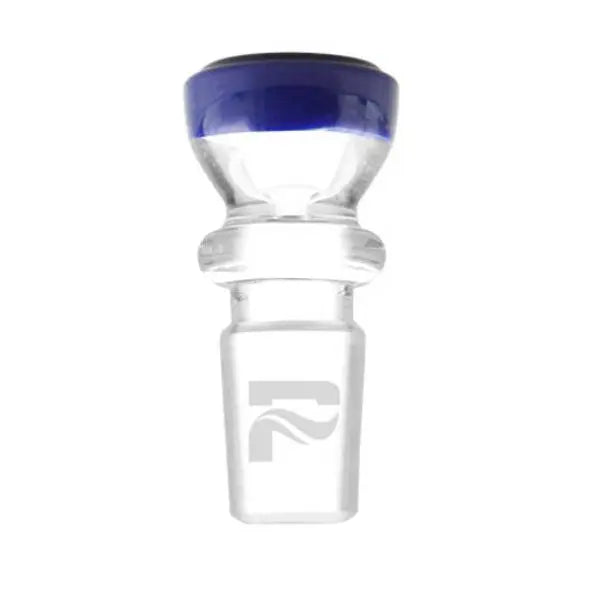 Pulsar Glass Flower Bowl with Stripe – Fast Shipping Australia-Wide, Premium Borosilicate Quality - deep-blue
