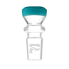 Pulsar Glass Flower Bowl with Stripe – Fast Shipping Australia-Wide, Premium Borosilicate Quality - deep green
