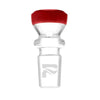 Pulsar Glass Flower Bowl with Stripe – Fast Shipping Australia-Wide, Premium Borosilicate Quality - red

