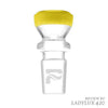 Pulsar Glass Flower Bowl with Stripe – Fast Shipping Australia-Wide, Premium Borosilicate Quality - yellow
