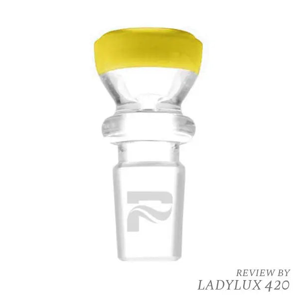 Pulsar Glass Flower Bowl with Stripe – Fast Shipping Australia-Wide, Premium Borosilicate Quality - yellow
