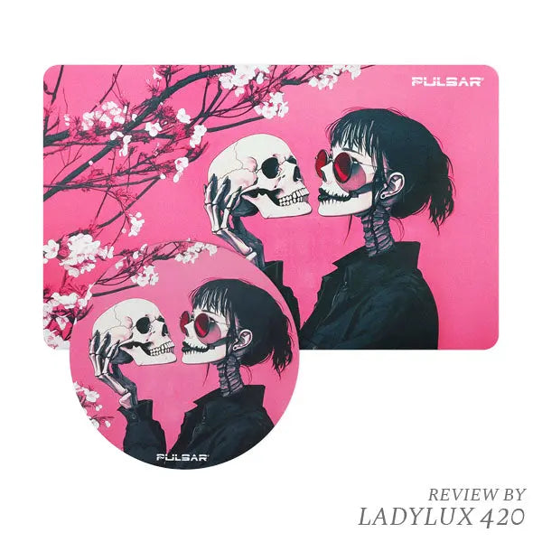 Pulsar DabPadz Sakura Skulls circular dab mat medium – fast shipping Australia-wide